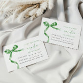 Placement Green Bow Combien de bonbons de douche Carte de je
