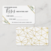 Placement Green Gold Combien de baisers Douche Carte de jeu (Devant / Derrière)