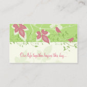 Placement Green Rose Birds Vines Occasion spéciale Carte de (Dos)