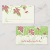 Placement Green Rose Birds Vines Occasion spéciale Carte de (Devant / Derrière)