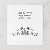 Placement Halloween thème Mariage gothique plié carte de pla (Extérieur déplié)