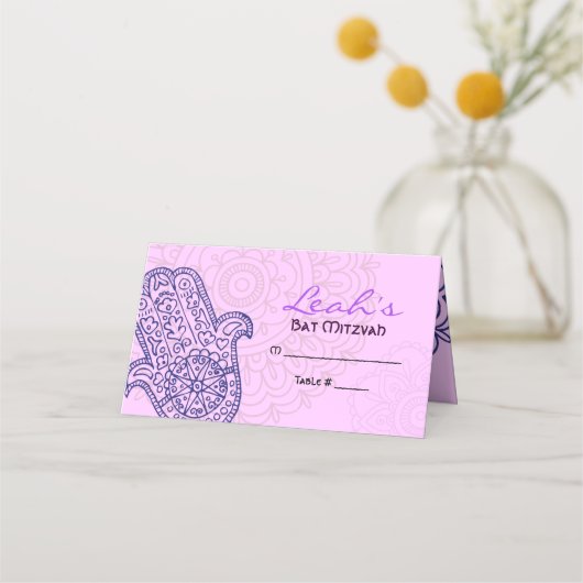 Placement HEMSA MAIN DE DIEU Bat mitzvah Carte de siège - Be (Devant)