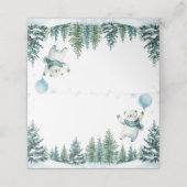 Placement Hiver Ours polaire Anniversaire Carte de la place  (Extérieur déplié)