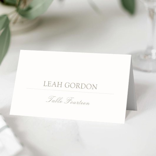 Placement Ivory | Carte de table de mariage à numéros en écr