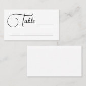 Placement Jolie carte d'évaluation Mariage de table de scrip (Devant / Derrière)