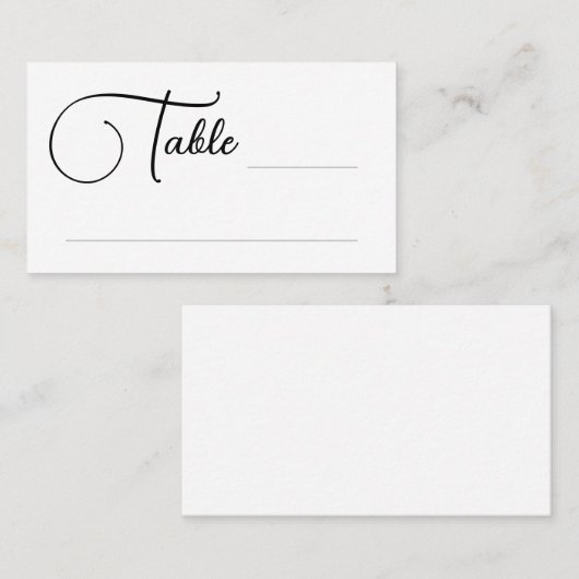 Placement Jolie carte d'évaluation Mariage de table de scrip (Devant / Derrière)