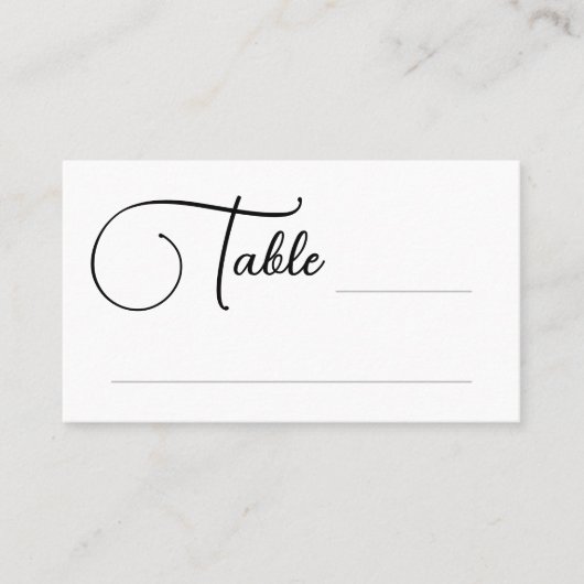 Placement Jolie carte d'évaluation Mariage de table de scrip (Devant)