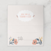 Placement Joyeuse Faire-part de mariage Floral Carte Place (Extérieur déplié)