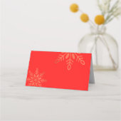 Placement Joyeuses vacances or de Noël, carte rouge place (Dos)