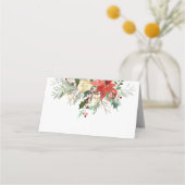 Placement Joyeux Dîner de Noël Carte de séjour pliée (Dos)