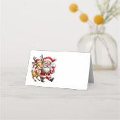 Placement Joyeux voeux de Noël Père Noël Carte de vacances (Dos)