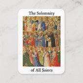 Placement La carte de prière solennelle de tous les saints (Devant)