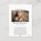 Placement La Passion du Christ Catholique Carte de prière fu (Dos)