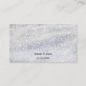 Placement Lanterne à neige mousseuse Carte de lieu de mariag (Dos)