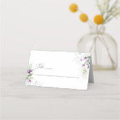 Placement Lavande de couleur violet Mariage plié carte de pl (Devant)