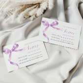 Placement Lavender Bow Combien de baisers Douche Jeu carte