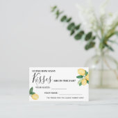 Placement Lemons Combien de baisers Fête des mariées Carte d (Debout devant)