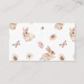 Placement Livres de Baby shower Bunny Spring pour carte bébé (Dos)