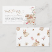 Placement Livres de Baby shower Bunny Spring pour carte bébé (Devant / Derrière)