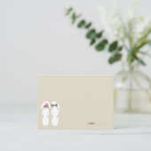 Placement M. & Mme Flip Flops Carte de Table Mariage sur la  (Debout devant)