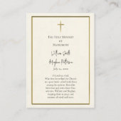 Placement Magnifique Gold Scrolls Mariage Orthodoxe carte de (Dos)
