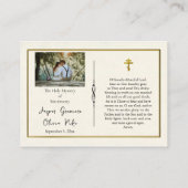 Placement Mariage à la carte de prière orthodoxe de Cana (Dos)