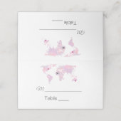 Placement Mariage Carte du monde de l'aquarelle de voyage pe (Extérieur déplié)