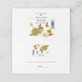 Placement Mariage de carte d'embarquement de destination (Extérieur déplié)