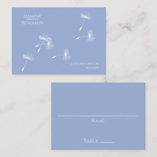 Placement Mariage de Dandelion Whimsical Place / Carte d'esc (Devant / Derrière)