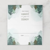 Placement Mariage de forêt Carte Place Pin rustique À feuill (Extérieur déplié)