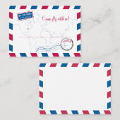 Placement Mariage de la carte de siège Air Mail Ontario Cana (Devant / Derrière)