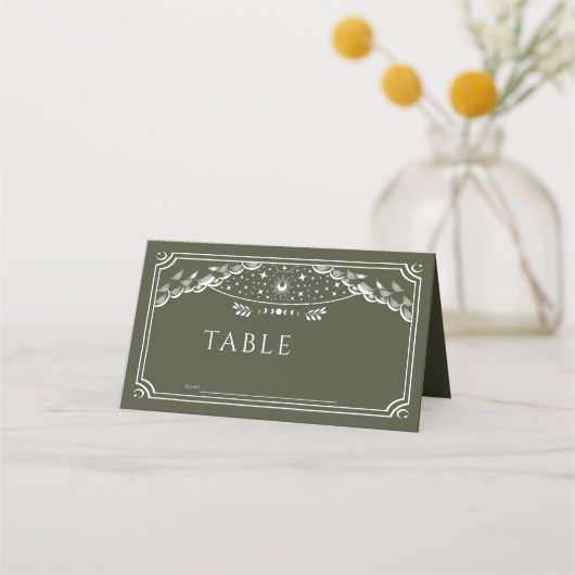 Placement Mariage de la carte Tarot Gothique Olive & Blanc (Devant)