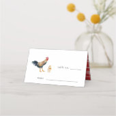 Placement Mariage de poulet rustique Numéro de table Carte d (Devant)