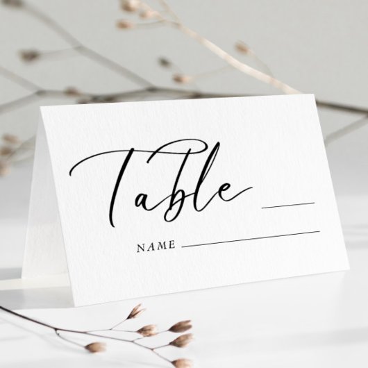 Placement Mariage moderne Numéro de table Carte de place