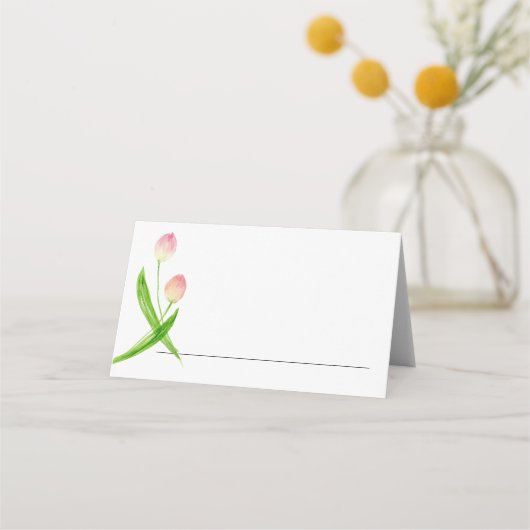 Placement Mariage ou carte de lieu d'événement Tulips (Devant)