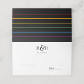 Placement Mariage Rainbow Pinstripe Pride | Carte de place (Extérieur déplié)