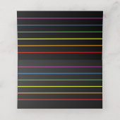Placement Mariage Rainbow Pinstripe Pride | Carte de place (Intérieur déplié)