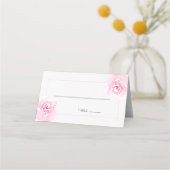 Placement Mariage rose Roses Carte de place (Dos)