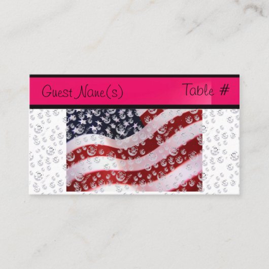 Placement Mariage Table Bling # & Modèle de carte d'adresse (Devant)