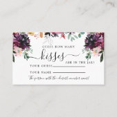 Placement Marsala Fleurs Combien de Baisers Douche Carte de  (Devant)