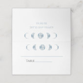 Placement Mini Phases de lune Mariage plié carte de place (Extérieur déplié)