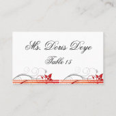 Placement modèle de la carte d'affectation de siège mariage (Dos)