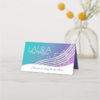 Musique Bat mitzvah Silver Music Notes Carte de si