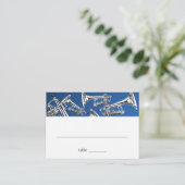 Placement Musique Trumpet Bar Mitzvah Carte de siège Argent (Debout devant)