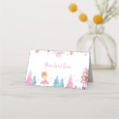 Placement Noël Fairy Nutcracker Anniversaire Carte de lieu (Dos)