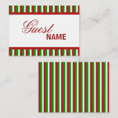 Placement Noël Grandes rouges Dîner Carte de lieu (Devant / Derrière)