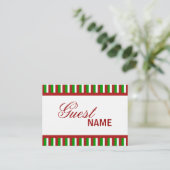 Placement Noël Grandes rouges Dîner Carte de lieu (Debout devant)