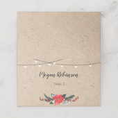 Placement Noël Rustique Mariage d'hiver Carte de lieu (Extérieur déplié)