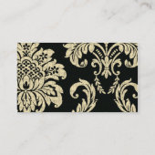 Placement Noir Damask Table Place Titulaires de carte (Dos)