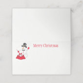 Placement Nom de la fête de Noël Carte Place (Extérieur déplié)